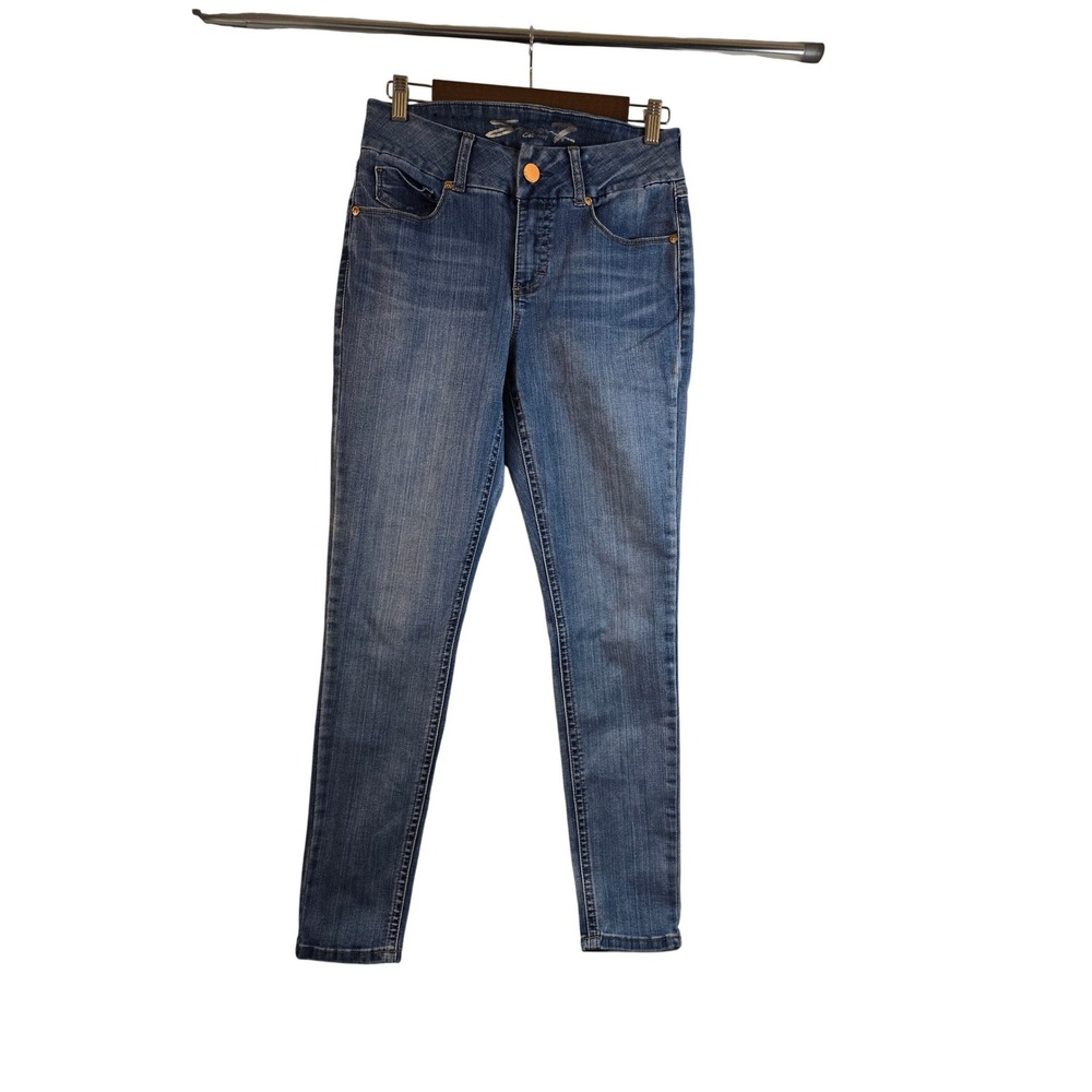 Seven7 Women Skinny‎ Jeans Joy Medium Wash Blue Denim MY1164QW Size 10